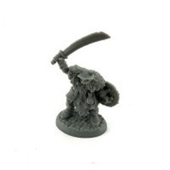 Reaper Miniatures Bones Black: ORC WARRIOR WITH SWORD (Sword Up) (20317)